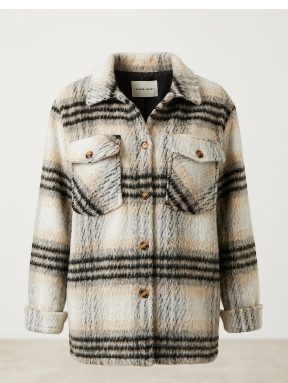 PANACHE APPAREL rebecca plaid shacket Size Med